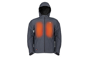 Image of Mobile Warming 7.4V Heated Adventure Waterproof Jacket - Mens, Heather Gray, Small, MWMJ10220220