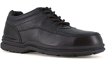 Image of Rockport Mens World Tour 5 Eye Tie Casual Moc Steel Toe Oxford Shoes, Black, 10.5, RK6761-BLACK-10.5-MENS-M