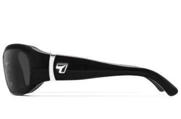 Image of 7 Eye Air Shield Sunglasses Briza, Sharp View Clear PC Lens, Glossy Black Frame, S-M, Women 310540