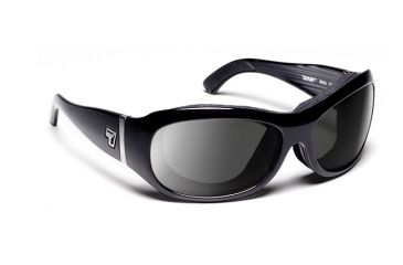 Image of 7 Eye Briza Glossy Black SharpView Gray Sunglasses 310541 