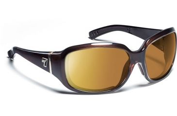 Image of 7 Eye 7eye Air Dam Sunglasses Mistral, Sharp View Gray Polarized PC Lens, Crystal Chocolate Frame, S-M , Women 583453