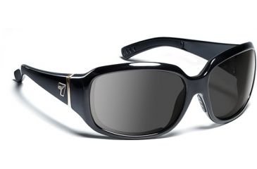 Image of 7 Eye 7eye Air Dam Sunglasses Mistral, Sharp View Gray Polarized PC Lens, Glossy Black Frame, S-M , Women 580553