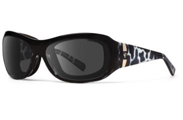 Image of 7Eye by Panoptix Womens AirShield Sedona Sunglasses, RX Ready, Black Pearl Frame, SharpView Gray Lens, M-L 325041