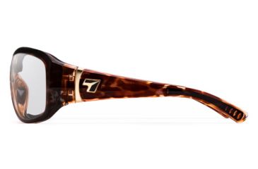 Image of 7Eye by Panoptix Womens AirShield Sedona Sunglasses, RX Ready, Light Tortoise Frame, SharpView Clear Lens, M-L 326040