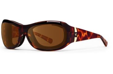 Image of 7Eye by Panoptix Womens AirShield Sedona Sunglasses, RX Ready, Light Tortoise Frame, SharpView Copper Lens, M-L 326042