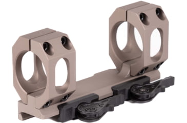 Image of American Defense Manufacturing Dual Ring Scope Mount Straight Up, Low Version for Bolt Guns and the need to bring Close to the Barrel, 1in Rings, Flat Dark Earth, AD-RECON-SL 1 STD FDE-TL