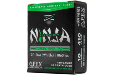 Image of Apex Ammunition Turkey Ninja TSS .410 Gauge 7/8 oz 3in 9.5 Shot Shotgun Ammo, 10 Rounds, NINJA410