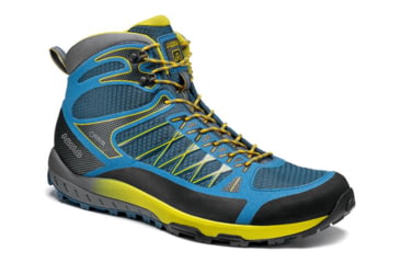 Image of Asolo Grid Mid GV Hiking Shoes - Mens, Indian/Teal/Yellow, 9 US, A40516-898-090