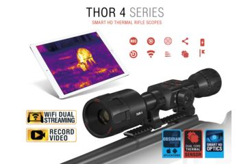 Image of ATN ThOR 4 Thermal Smart HD Rifle Scope, 2-8x25mm, Black, TIWST4382A