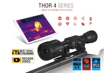 Image of ATN ThOR 4 Thermal Smart HD Rifle Scope, 1-10x19mm, Black, TIWST4641A