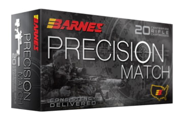 Barnes Precision Match 6.5 Creedmoor 140 Grain Match Burner OTM BT Brass Cased Centerfire Rifle Cartridges, 20, OTMBT
