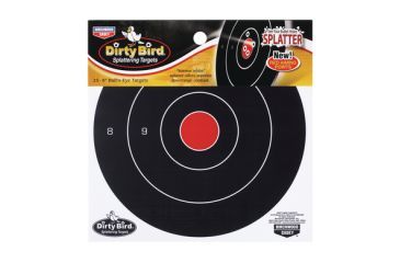 birchwood casey dirty bird splattering targets 8 inch bullseye round