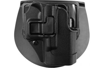 Image of BlackHawk CQC SERPA Holster w/ Belt Loop and Paddle, Right Hand, Black, For Glock 26/27/33, 410501BK-R