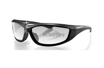 Bobster Charger Sunglasses - Black Frame and Anti Fog Clear Lens