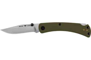Image of Buck Knives 110 Slim Pro TRX Knife, 3.75in, S30V Stainless Steel, Straight, G10, Satin, O.D. Green, 0110GRS3B/13262