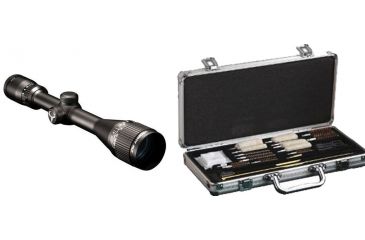 Image of Bushnell Trophy XLT 4-12x40 Waterproof Rifle Scope, Matte Black, DOA 600 Reticle 734120B and Hoppes Deluxe Gun Cleaning Accessory Kit