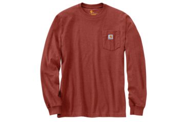 Image of Carhartt M Workwear Pocket Long Sleeve T Shirt - Mens, Henna Heather, Large, K126-R01REGLRGA