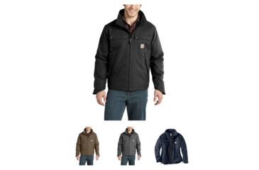 Image of Carhartt Quick Duck Jefferson Traditional Jacket for Mens, Black, Canyon Brown, Charcoal, Navy
