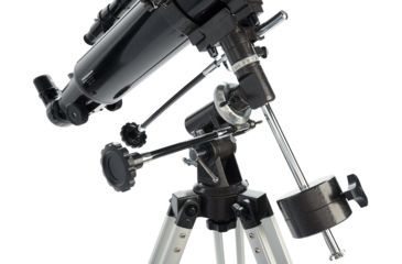 Image of OpticsPlanet Exclusive Celestron PowerSeeker 80EQ Refractor Telescope with Motor Drive Package, Tripod, 21048-OP