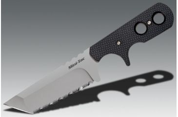 2-Cold Steel Mini Tac 6.5in Tanto Fixed Blade Neck Knife