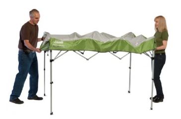 Image of Coleman Instant Sun Canopy Shelter, White / Green, 7 ft x 5 ft 2000012221