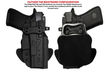 Image of Comp-Tac Dual Concealment IWB/OWB Black Kydex for Glock 17 Gen 5, Right Hand, C669GL044RBKN