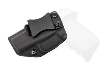 Image of Rounded IWB KYDEX Holster, SCCY CPX-1/CPX-2, Left Hand, Black, SCY-CPX12-BK-LH-VAR