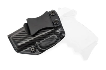 Image of Rounded IWB KYDEX Holster, SCCY CPX-1/CPX-2, Left Hand, Carbon Fiber, SCY-CPX12-CF-LH-VAR
