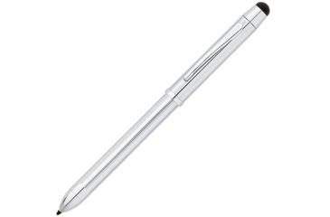 Image of Cross Tech3+ Multifunction Pen - Black and Red Pen, Pencil, Stylus, Lustrous Chrome AT00901