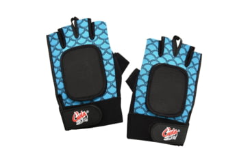 Cuda Cool and Dry Fingerless Gloves, Blue/Black, One Size, 23034