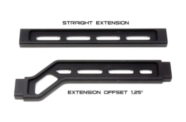 Image of A3 Tactical Modular Folding Stock, 2-Bolt Hinge Mount, 8.25In Offset Ext Arm, A3T Aluminum Butt-Plate w/Rubber Butt-Pad, Black, MS-H1-8.25-OFF-BP2