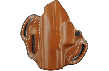 Image of DeSantis Speed Scabbard Leather OWB Belt Holsters, Para P10, P12, Colt Officer, Defender, New Agent 45, Springfield EMP, Ultra CPT 3.5in, Kimber Ultra Carry, CDP, Right Hand, Plain, Tan, 002TA19Z0