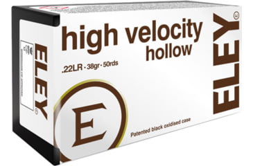 Eley Ammunition Eley Ammo High Velocity Hollow Point .22lr 38gr. 50-pack, 50, LHP