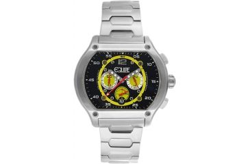 Image of Equipe E708 Dash Watches - Men's - 48mm Case, Quartz Movement, Silver/Yellow, One Size, EQUE708