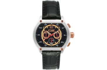 Image of Equipe E710 Dash Watches - Men's - 48mm Case, Quartz Movement, Black/Silver/Rose Gold, One Size, EQUE710