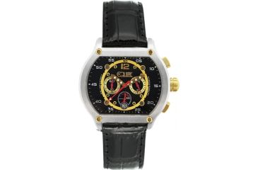 Image of Equipe E714 Dash Watches - Men's - 48mm Case, Quartz Movement, Black/Yellow/Rose Gold, One Size, EQUE714