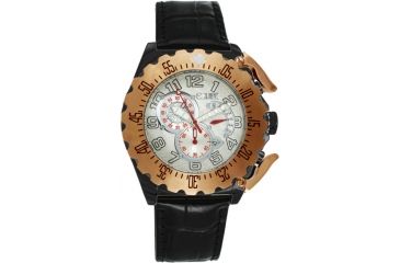 Image of Equipe Q301 Paddle Watches - Men's - Timer, Date, and Weekday Subdials, Quartz, Rose Gold/White, One Size, EQUQ305
