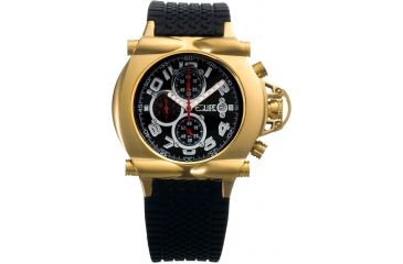 Image of Equipe Q601 Rollbar Watches - Men's - Timer and Date Subdials, Quartz, Gold/Black, One Size, EQUQ603