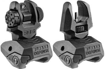 Image of FAB Defense Top Mounted Deployable Front and Rear Sight, Black, FX-FRBSKIT