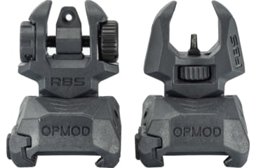 Image of FAB Defense OPMOD Front And Rear Set Of Flip-Up Sights, Grey, FX-FRBSKIT-OPMOD Grey