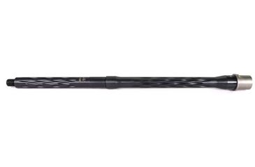 Image of Faxon Firearms .223 Wylde Flame Fluted Rifle Barrel, Mid-Length, 416-R Stainless QPQ Nitride, 5R, NP3 Extension, Black Nitride, 16, 15BW8M16LMQ-5R-NP3