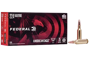 Federal Premium .224 Valkyrie 75 Grain Total Metal Jacket Centerfire Rifle Ammunition