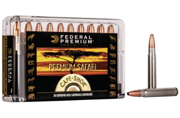 Federal Premium CAPE-SHOK .370 Sako Magnum 286 Grain Swift A-Frame Centerfire Rifle Ammunition, 20