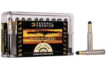Federal Premium CAPE-SHOK .416 Rigby 400 Grain Woodleigh Hydro Solid Centerfire Rifle Ammunition, 20
