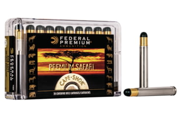 Federal Premium CAPE-SHOK .458 Lott 500 Grain Woodleigh Hydro Solid Centerfire Rifle Ammunition, 20