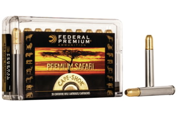 Federal Premium CAPE-SHOK .458 Winchester Magnum 500 Grain Trophy Bonded Sledgehammer Solid Centerfire Rifle Ammunition, 20