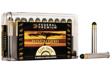 Federal Premium CAPE-SHOK .500 Nitro Express 570 Grain Woodleigh Hydro Solid Centerfire Rifle Ammunition, 20