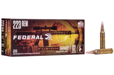 Fusion MSR .223 62 Grain Soft Point Centerfire Rifle Ammunition, 20, SP