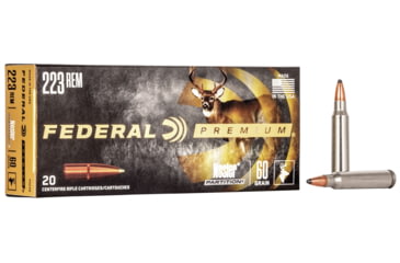 Federal Premium NOSLER PARTITION .223 60 Grain Nosler Partition Centerfire Rifle Ammunition, 20