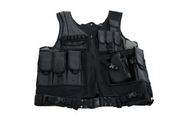Image of Galati Gear Deluxe Tactical Vest - Husky, Black, Right Hand, GLV547BH
